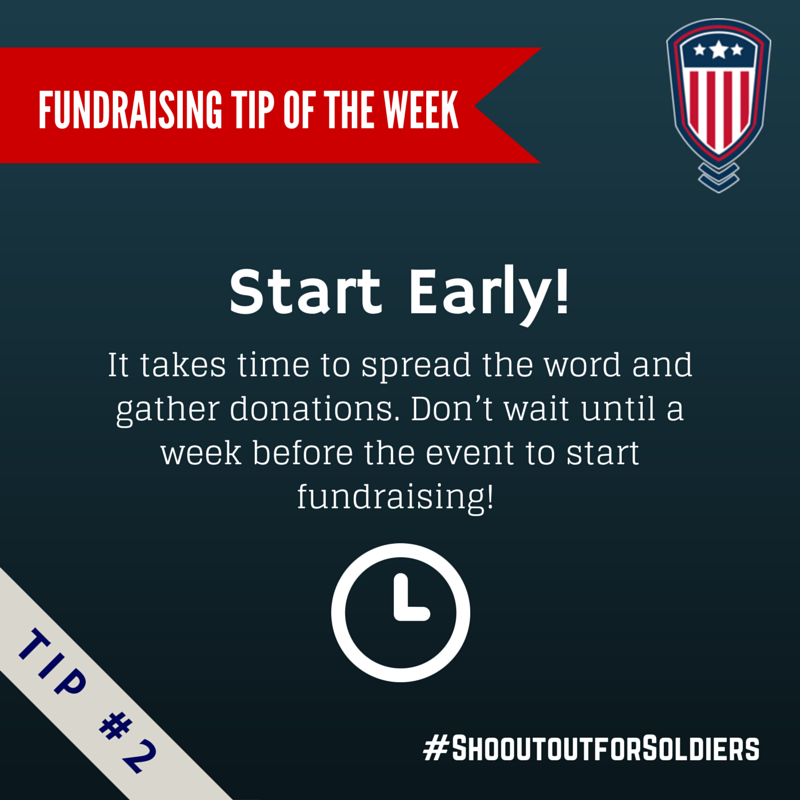 Fundraising Tip of the Week: Start Early!